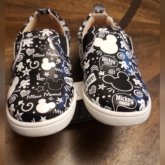 Disney Kids Shoes Mickey Mouse Black and White Size 13 - Picture 4 of 16